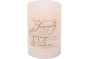 Mark Feldstein & Associates Serenity Prayer Flameless LED Inspirational Candle Pillar