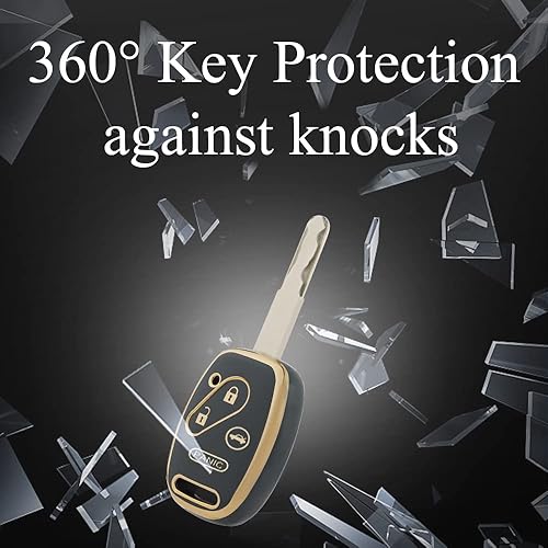 Miniatura 5 de WSAuto Funda para llavero con llavero de metal compatible con Honda Accord Civic CR-V Fit Odyssey Pilot Ridgeline CR-Z Accesorios de TPU suave,