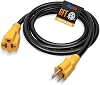 MECMO 6ft 15 Amp Household to 20 Amp AC Power Adapter Cable 12AWG, [4 in 1] NEMA 5-15P to 5-15R, 5-20R, 6-15R, 6-20R T Blade Adaptor, 15A 125V to 20A 250V, 15Amp 125V to 20Amp 250V Extension Cord
