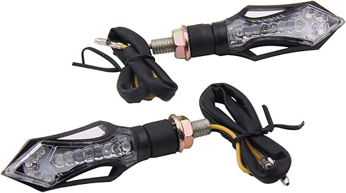 Black Clear Lens Turn Signals LED Lights Blinkers Indicators Compatible for 2017 Kawasaki Ninja H2R