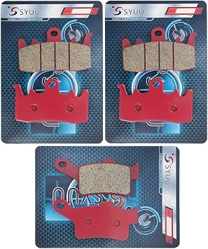 S SYUU Premium Ceramic Front Rear Brake Pads Compatible with Can am Spyder F3-S SE6/SM6 Spyder F3/F3-T 15-21 -Quiet Heat Dispassion Comfortable Driving All Weather Wet Condition FA630F FA631R