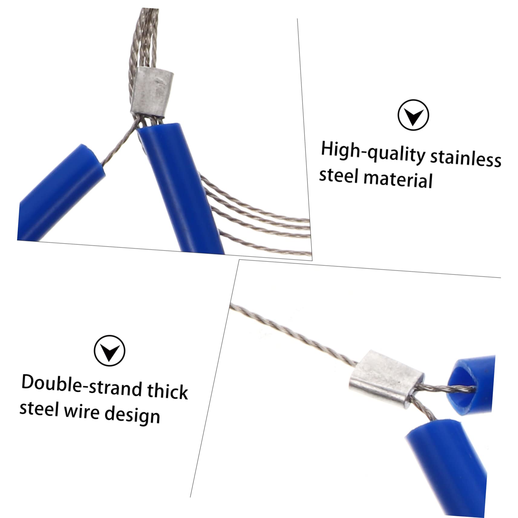 Toddmomy Stainless Steel Pipe Saws Survival Gear for Outdoor 2pcs Pvc Handle Wire Saws