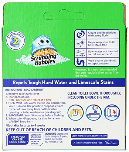 Vanish Drop-Ins Automatic Toilet Bowl Cleaner - Blue, 1.70 Ounce (Pack Of 12) #TOP1