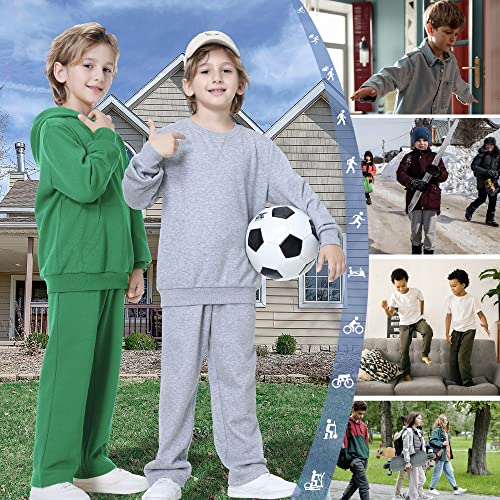 Kidnation Kids Sweatpants Antistatic Fabric Pants Fleece Open Bottom Jogger With Pockets For Boys And Girls Green 5-6 Years #TOP4