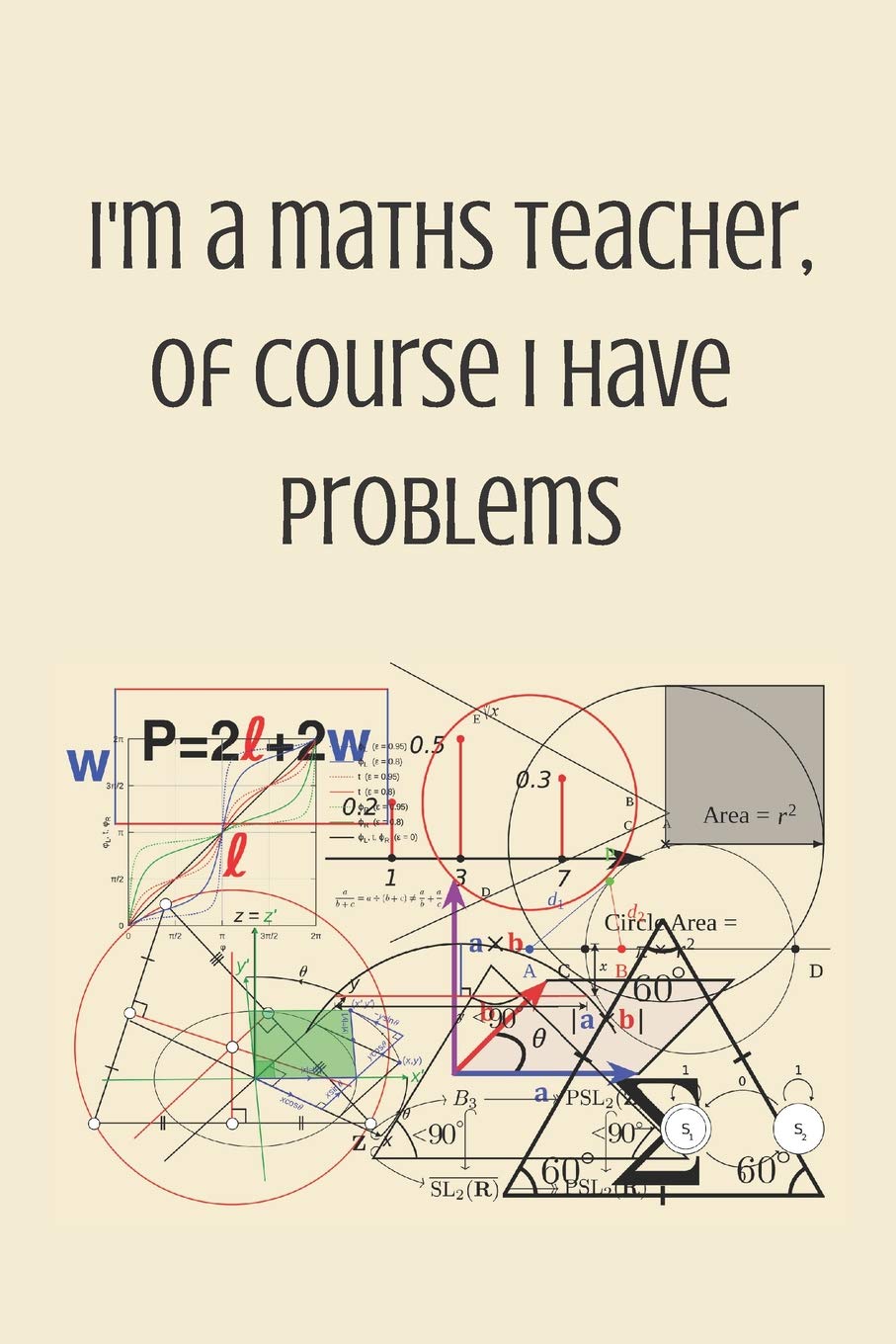 I'm a maths teacher, of course i have problems: Notebook For Math Teachers | Math Teacher Appreciation Funny Gift | 120+ Pages | 6x9" | Funny Math Journal Gift Idea For Men & Women