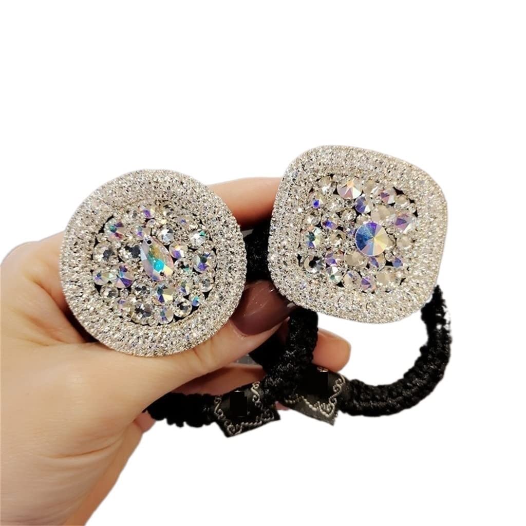 Scrunchies Per Capelli 2 Pezzi Moda Strass Cristallo Fasce Per Capelli Per Corde Per Elastici Cerchi Per Elastici Per Coda Di Cavallo
