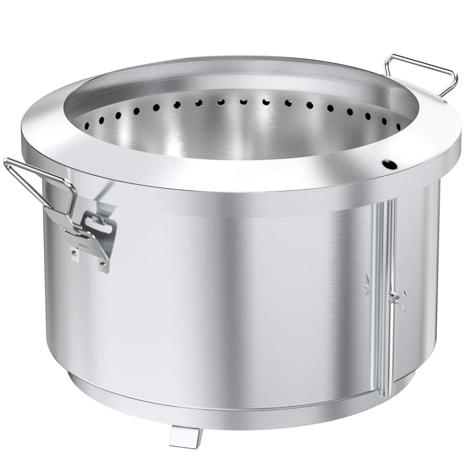 onlyfire Stainless Steel Outdoor Smokeless Fire Pit | Portable Wood Burning Stove with Detachable Handles for Backyard Camping