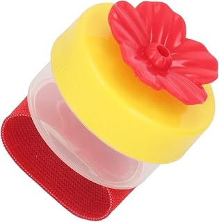 Ferramenta de alimentação portátil para beija-flor, alimentador de anel de beija-flor prático destacável atrai pássaros para quintal (amarelo)
