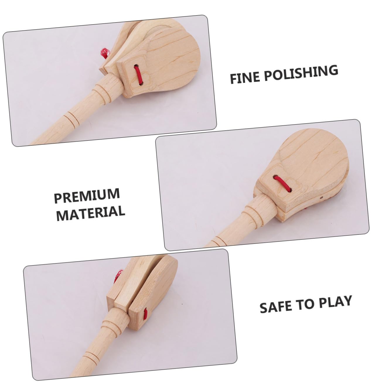 BESPORTBLE 1pc Wooden Musical for Early Education Percussion Instrument with Smooth Handle Promotes Creativity and Hearing Skills Safe and Design for Classroom and Home Use