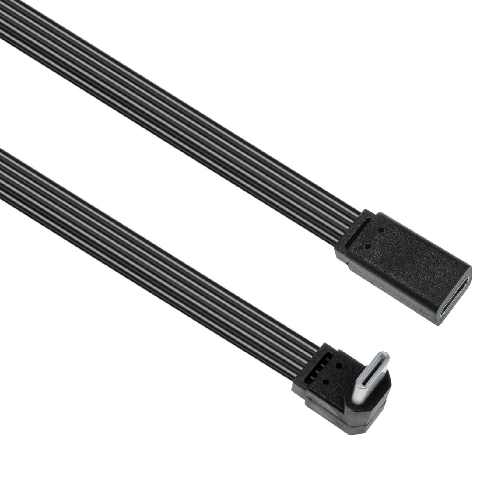 Fentency 10/20/30/50/100cm Type C to Type C Charging Data Cable 480Mbps USB C Male to Female Data Transfer Extension Flat Wire