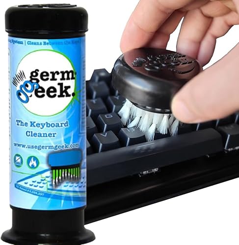 Germ Geek Keyboard Cleaning Brush Set - Multi-Purpose Electronics Cleaner for MacBook, Laptop, Phone & AirPods - USA Made Premium Cleaning Kit - Universal Computer Cleaning Tool - 1