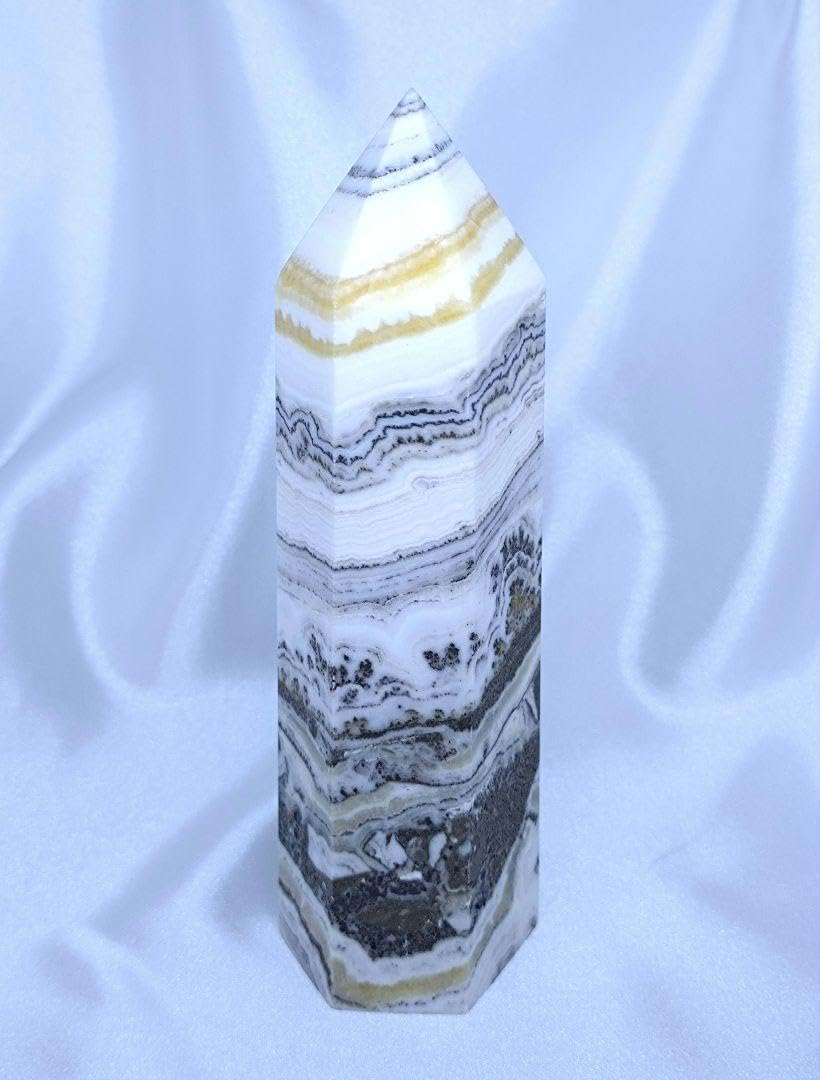 デンドリ カルサイト　ポイント　六角柱　ビッグサイズ　オレンジカルサイト デンドリ カルサイト ポイント 六角柱 ビッグサイズ オレンジカル