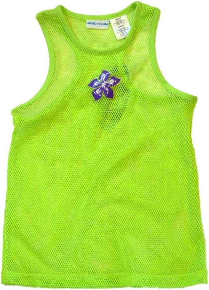 Sand N SunGirls Mesh Green Swim Suit Cover Up Sun Dress 4-5
