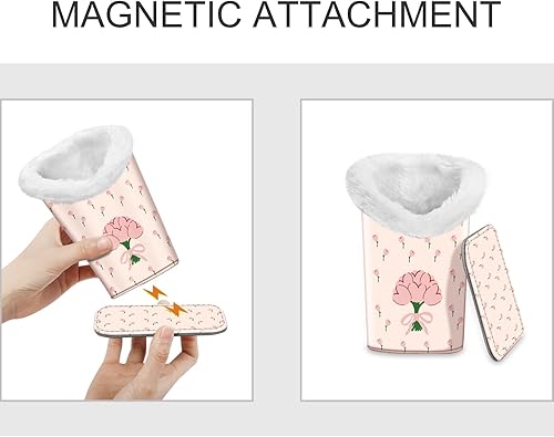 Miniatura 155 de Fintie Soporte para anteojos forrado de felpa con base magnética, estuche de cuero vegano prémium para lentes