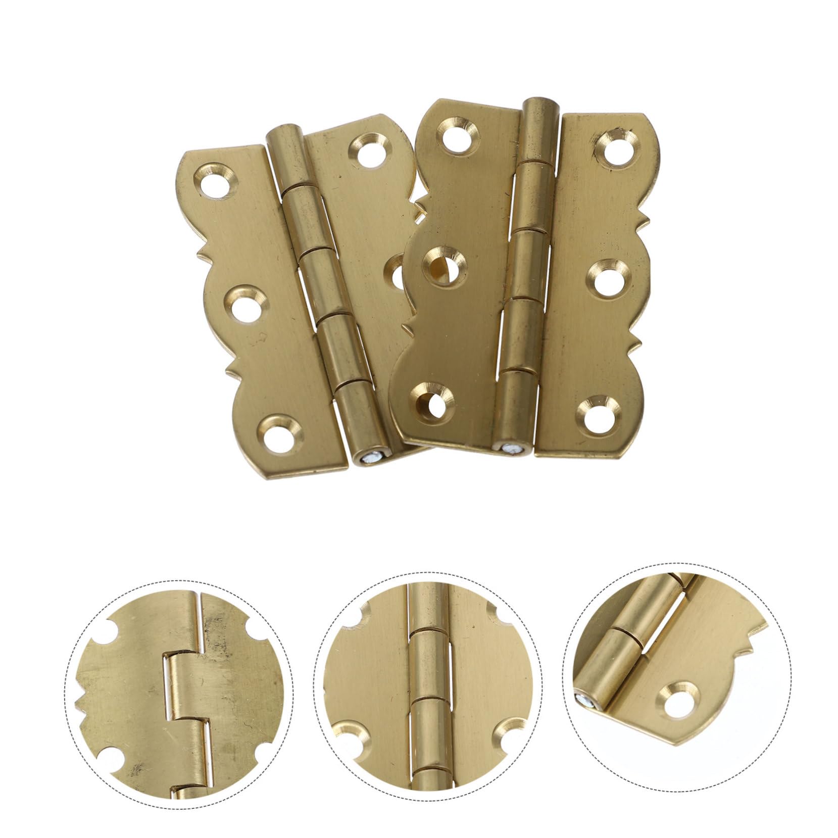 POPETPOP Strong Piano Hinges 2pcs Brass Hidden Hinges for Music Stand Keyboard Table Easy Installation