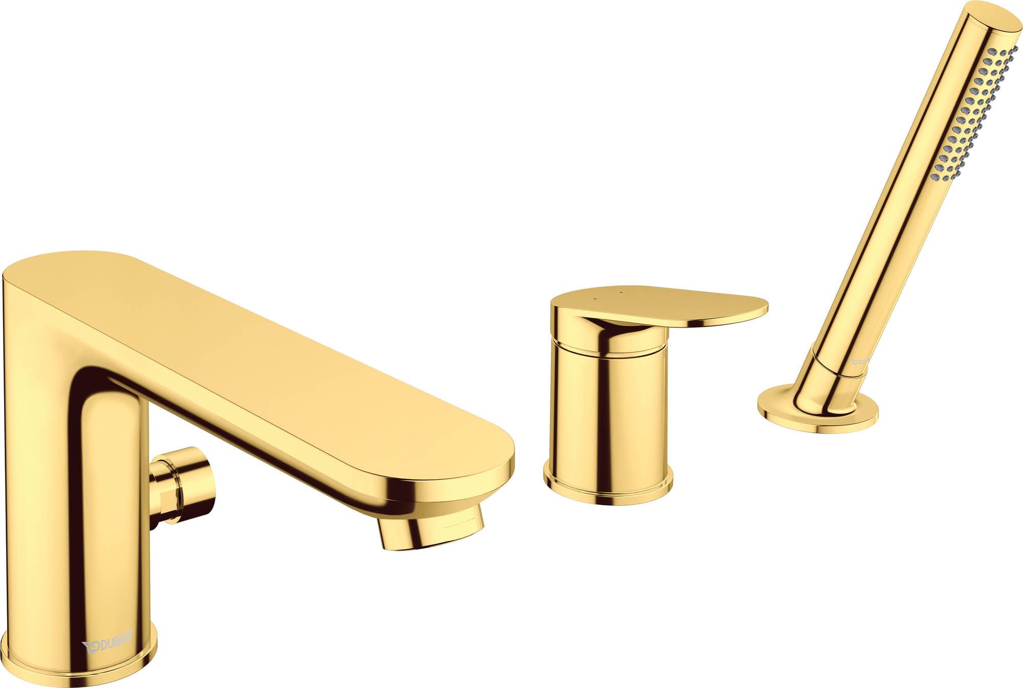 Duravit Gold Polished Wave Wa526000034 Bath Mixer Tap Polished Gold