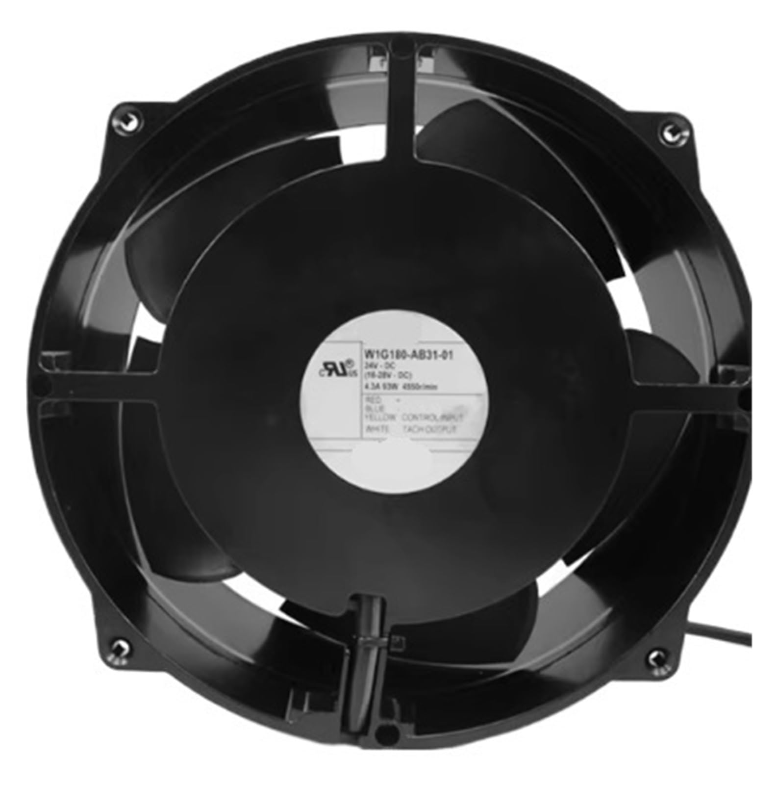 YMUGUEGH W1G180-AB31-01 24V DC 4.3A 93W 529.7CFM 68dBA Cooling Fan
