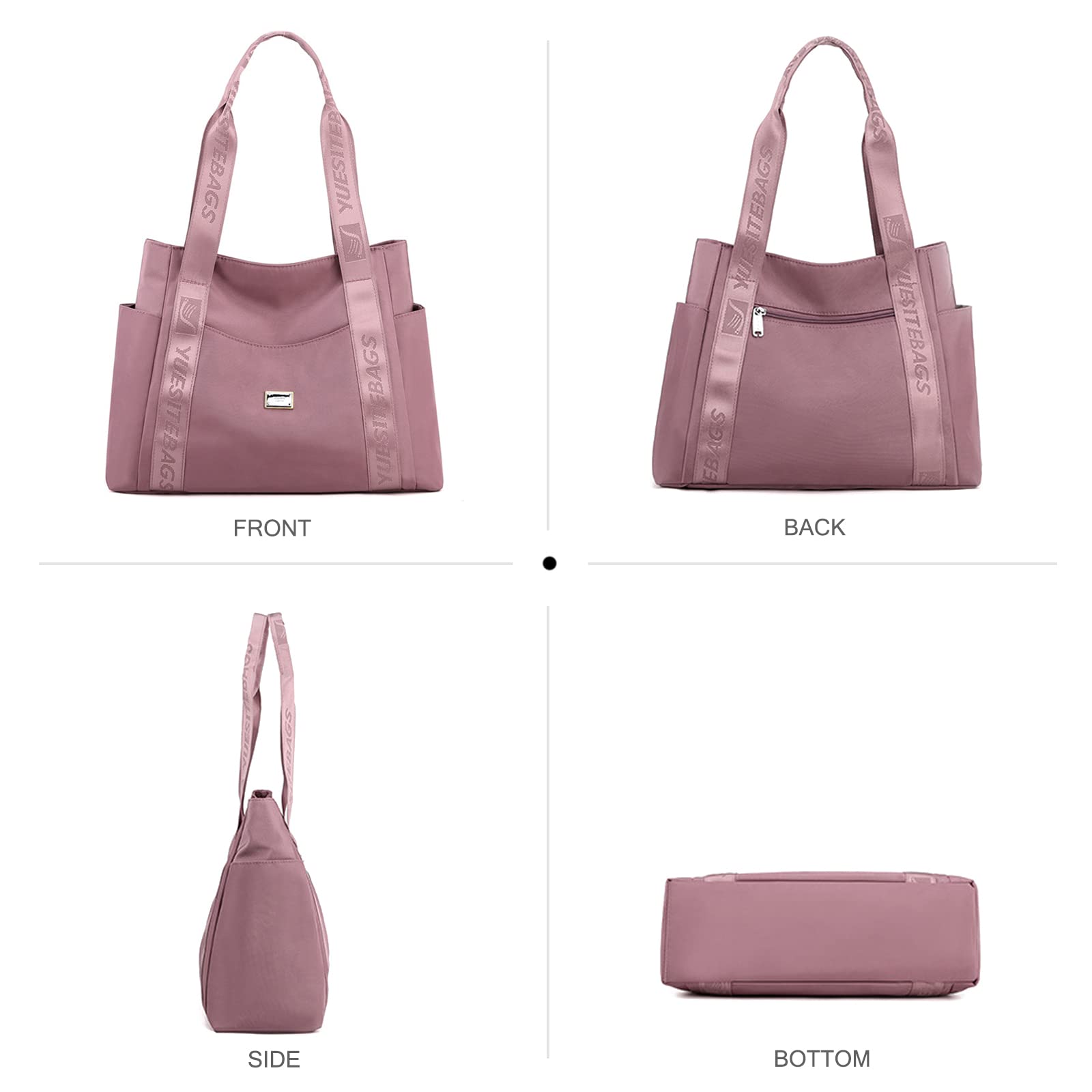 NICOLE & DORIS Grand Sac Femme Fourre Tout Mode Sac à Main Bandoulière Multi-Poches Sac Epaule Léger Sac Cabas Décontractés Sac Shopping Sac Voyage