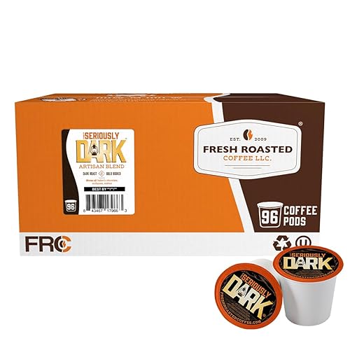 Miniatura 105 de Fresh Roasted Coffee, Tostado italiano, oscuro, 96 cápsulas para cafeteras K Cup