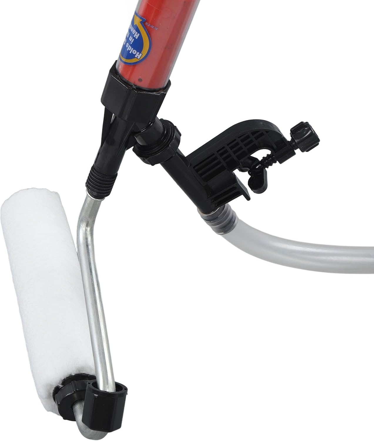 Automatic Suction Paint Roller Brush, Paint Stick Roller No Drip Continuous Painting Roller Self-Feeding Design for Smooth Semi-Rough Walls Includes Wool Roller PVC Rod