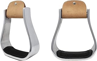 PRORIDER Horse Saddle Bell Stirrups Width 4-3/4
