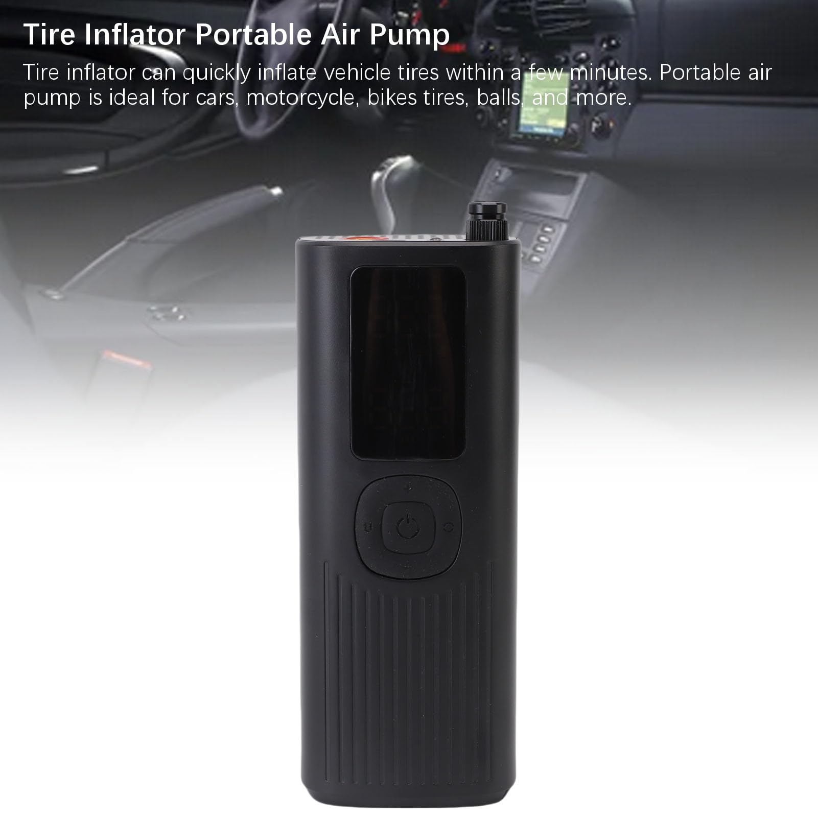 Gonfiatore per Pneumatici Senza Fili, Pompa Ad Aria Portatile 120PSI con Display Digitale a Luce LED Spegnimento Automatico, per Palline per Bici Elettriche per Auto e Moto