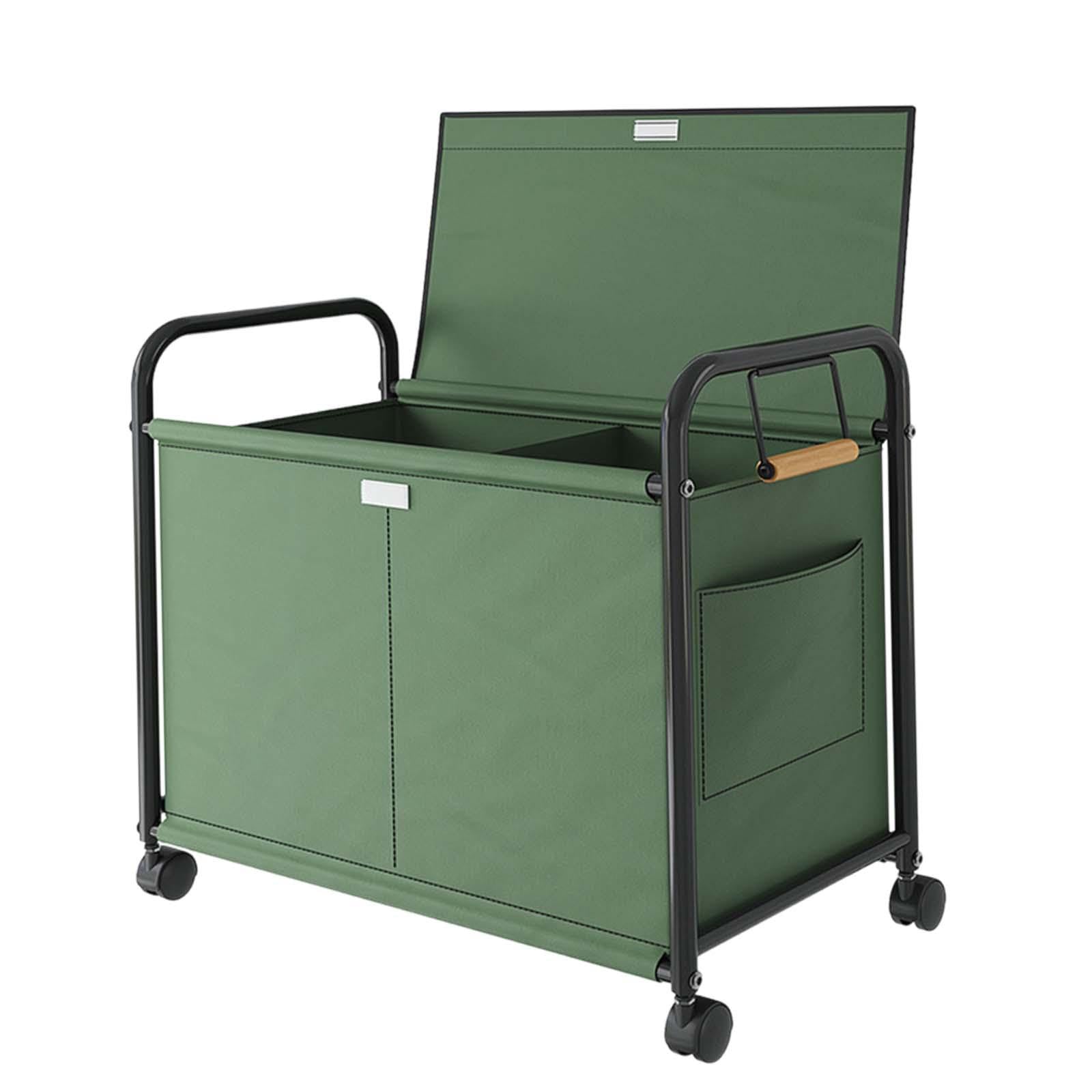 SECRET DESIRE Toy Organizer Portable Toy Chest with Wheels for Playroom Kids Rooms Laundry XL Green-image-24