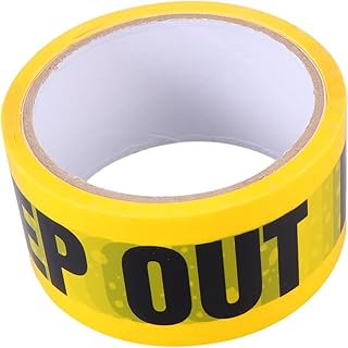 COSMEVIVI Cinta de Seguridad Autoadhesiva de 1 Rollo de Resistencia Industrial para Sitios de Construcción Color Amarillo Brillante