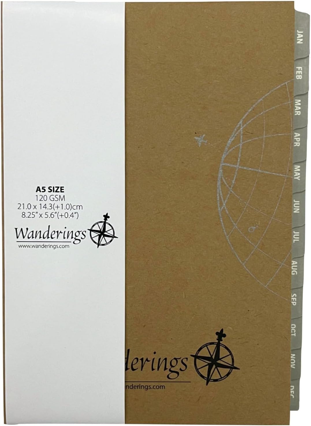 Wanderings 2025/26 Calendar Planner Inserts - Ivory Color - Thick Monthly Weekly Calendar Refill for A5 6-Ring Binder Planner Compatible with Filofax 8 1/4 x 5 5/8 (21cm x 14.2cm) to Jun 2026