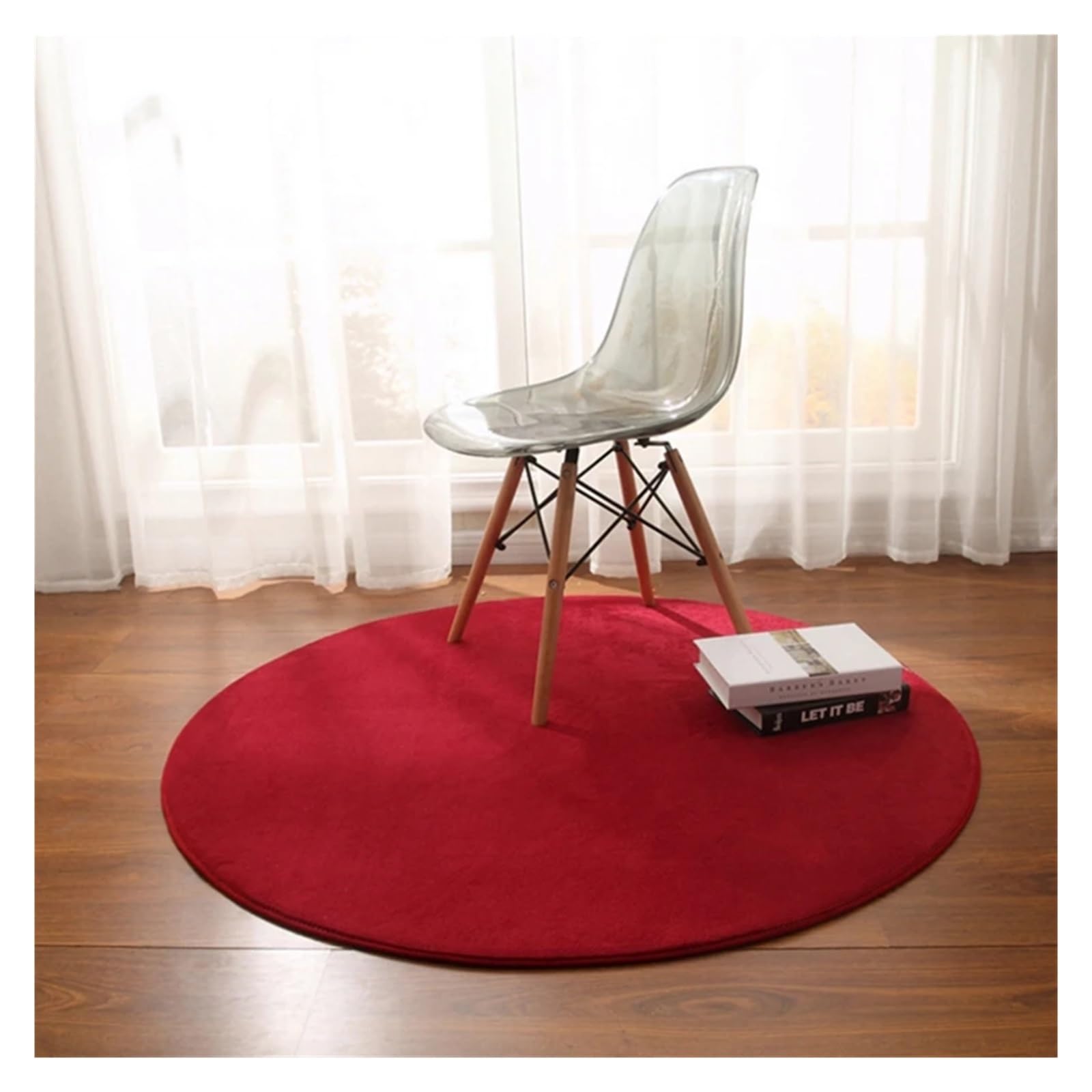 Tapis de jeu pour enfants rampant en molleton de corail rouge 60cm