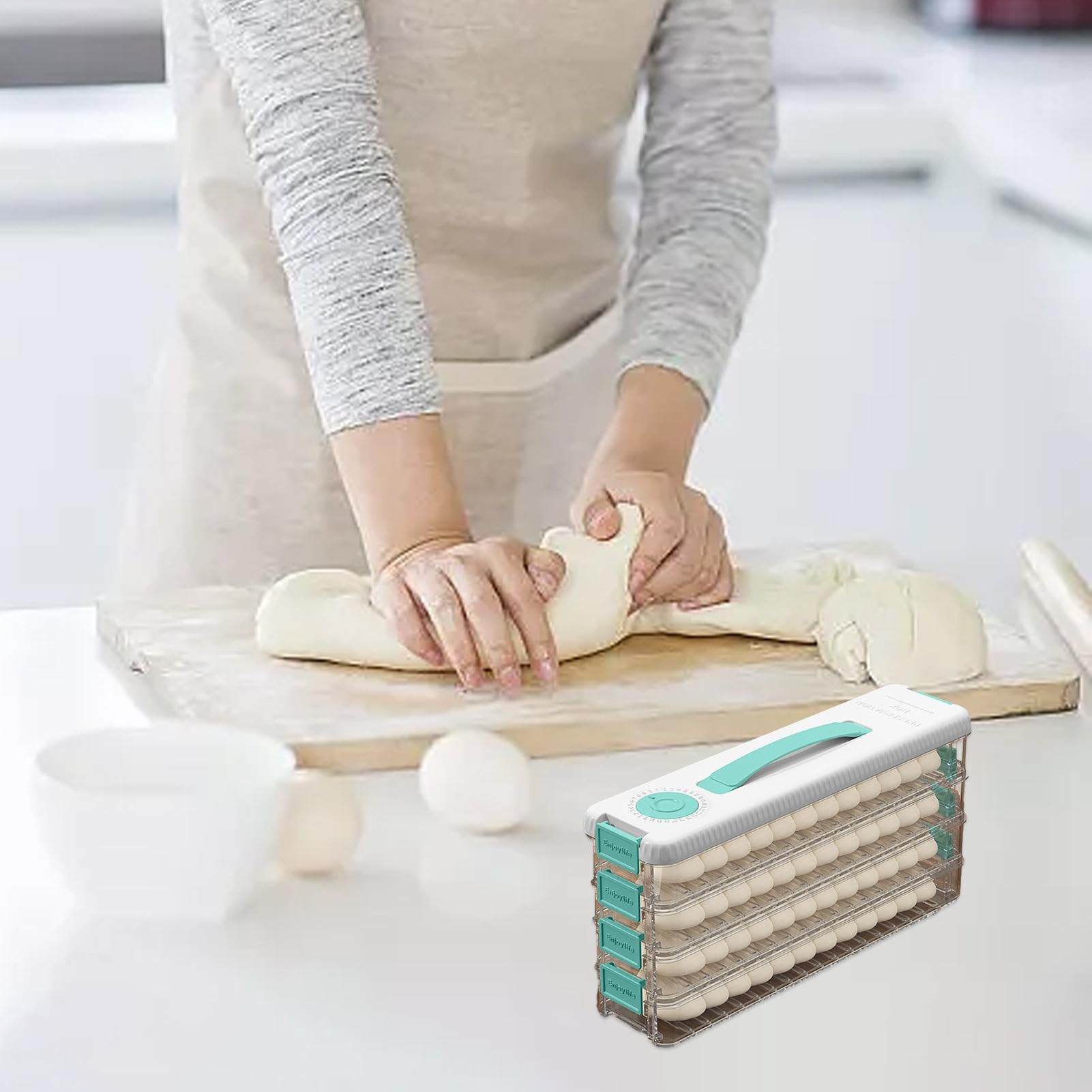 Produktbild von Teigtaschen-Behälter, Transparente Teigtaschen-Aufbewahrungsbox Mit