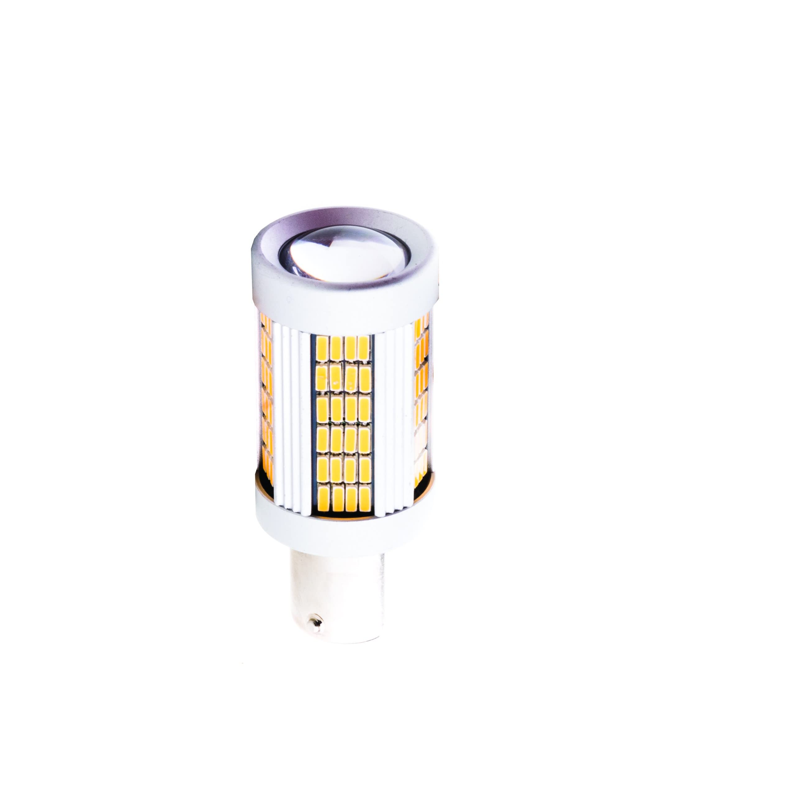 EinParts P21W LED Lampadine 1700-1800K (Arancia) CANBUS 12V per Auto 135 x SMD 4014 LED, BA15S