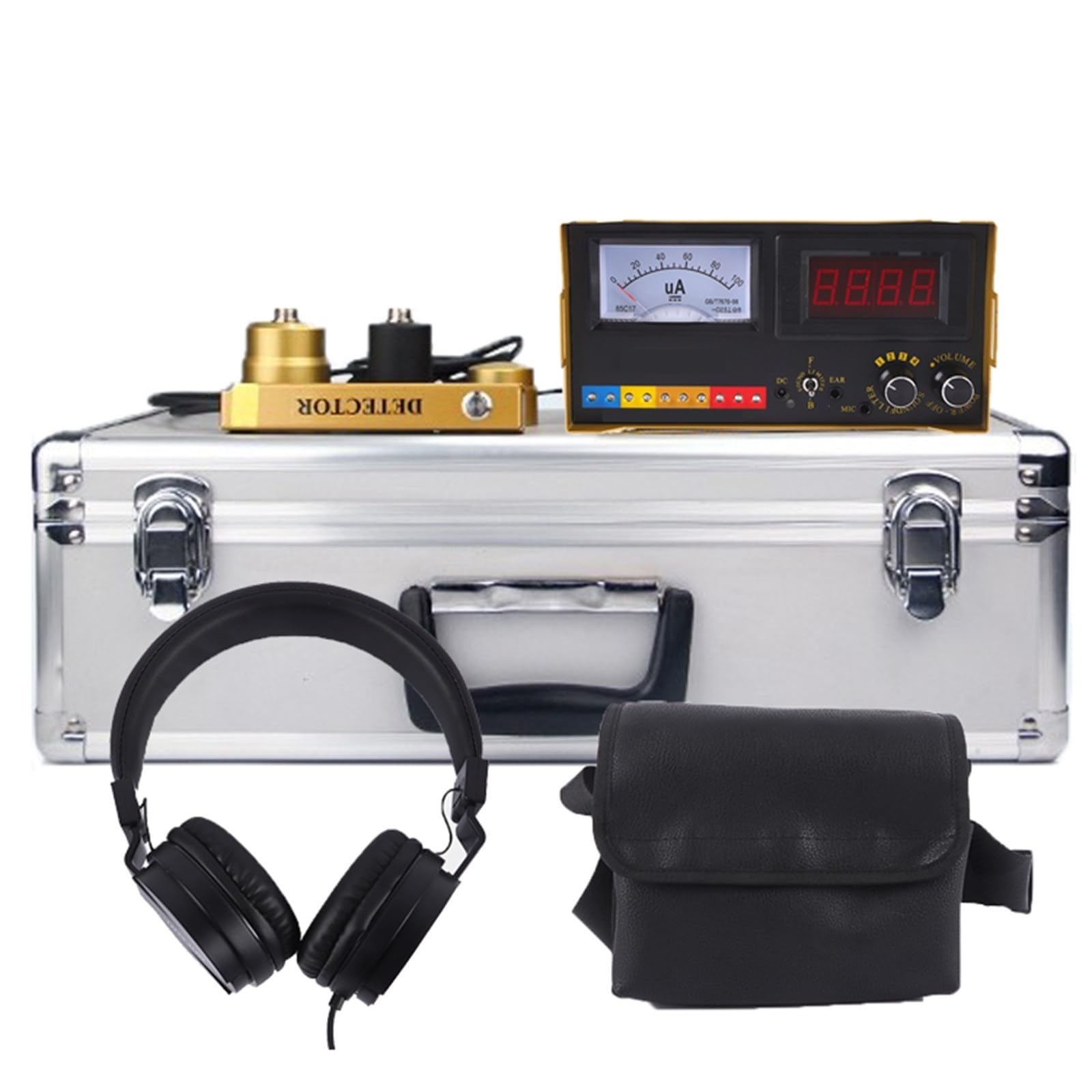 Detector Profesional Fugas Agua Tuberias Subterraneas Equipo Electrico para Sitio Construccion Deteccion Fugas Interior Exterior Auriculares Ajustable 1-4