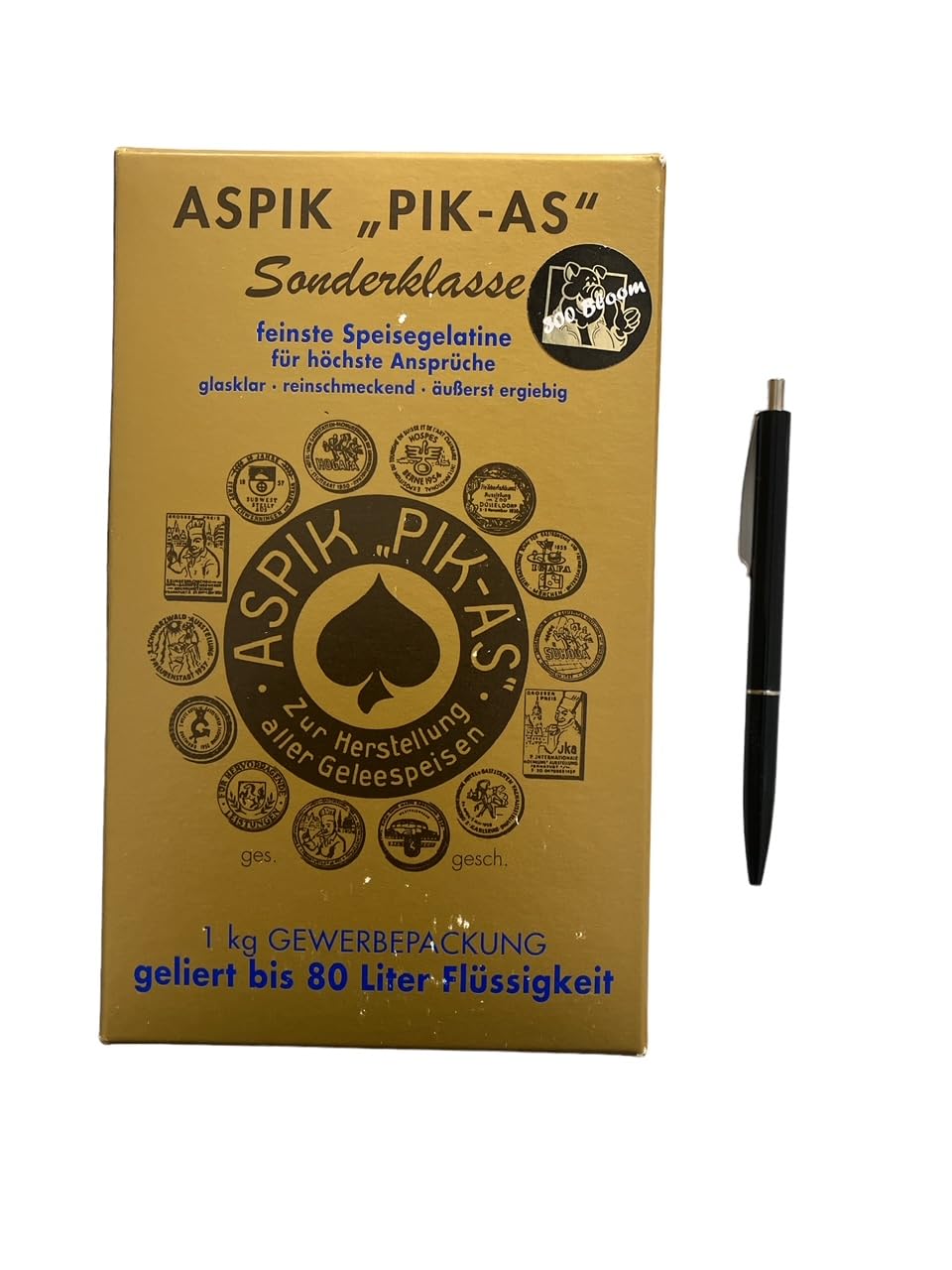 Aspik "Pik As" Sonderklasse 300 Bloom (1Kg) + Druckkugelschreiber