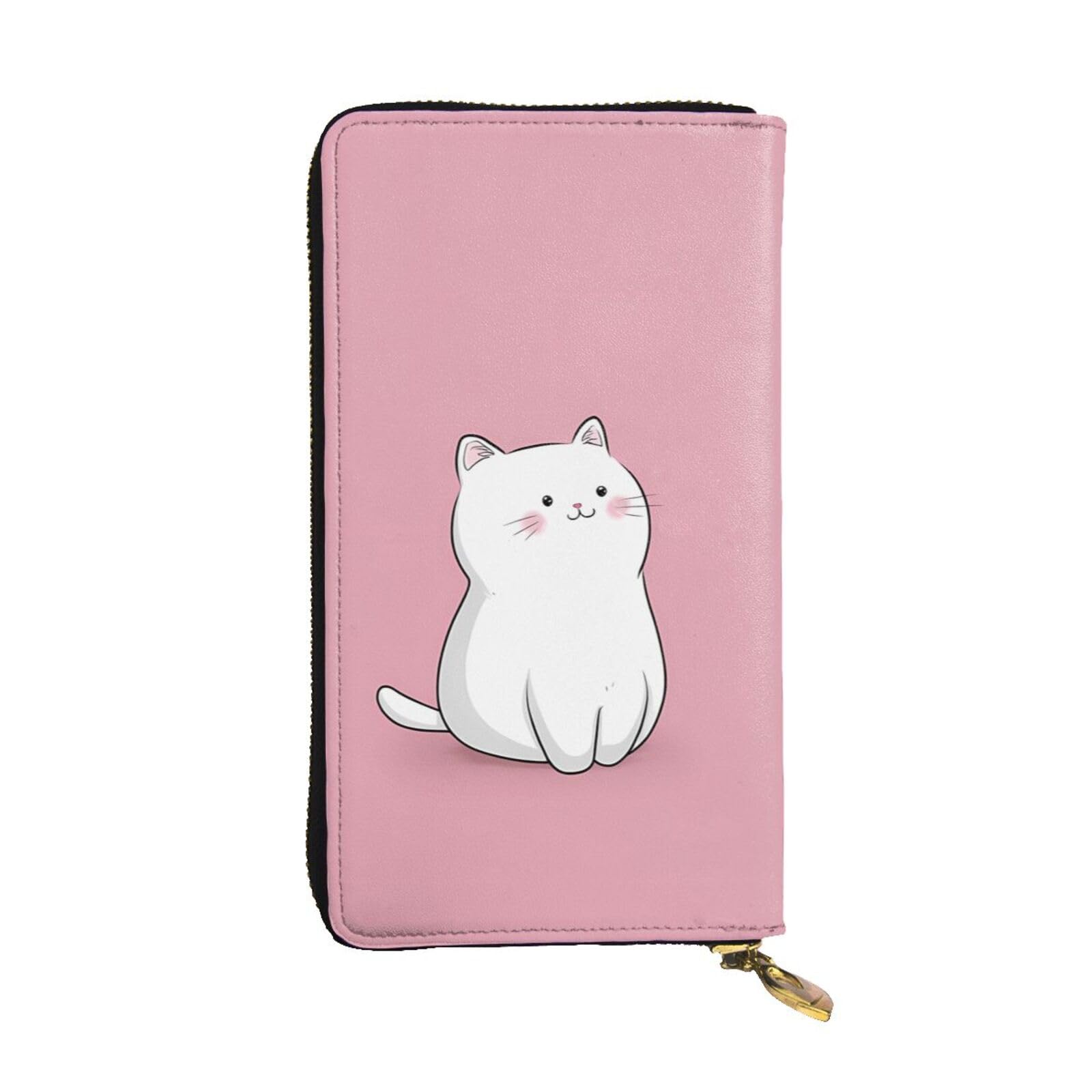 Vestiti come un simpatico organizer per monete a forma di gattino, pochette lunga, tasca per telefono e scomparto per documenti, dimensioni: 19 x 10,5 cm