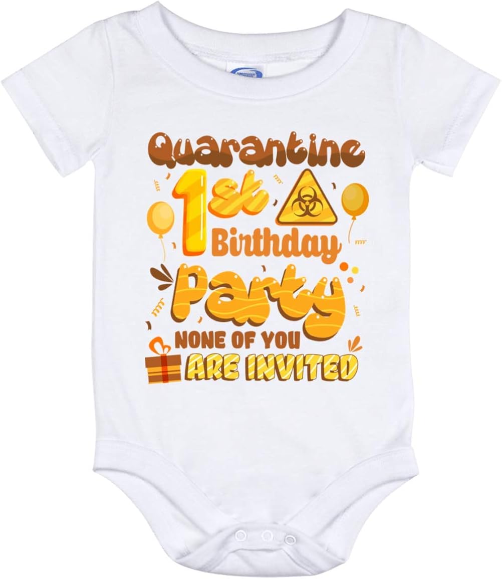 Download My 1st Birthday Quarantine Style No One Is Invited Quarantine 1st Birthday Funny Baby Onesie Parade One Year Svg Girls Clothing Clothing Koleksiyon Com Tr