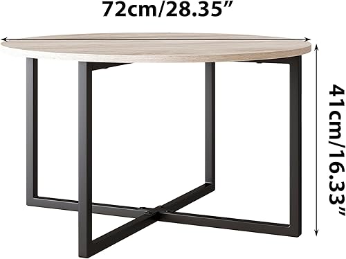 Miniatura 10 de Mesa de centro redonda de cocina, mesa de comedor moderna, mesa de té de ocio, oficina, conferencias, pedestal, escritorio de estudio, escritorio