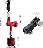 Vista 3 de Marhynchus Base magnética ajustable, soporte indicador de dial de 110.2 lbs, mini soporte de palanca magnética fuerte universal para herramienta