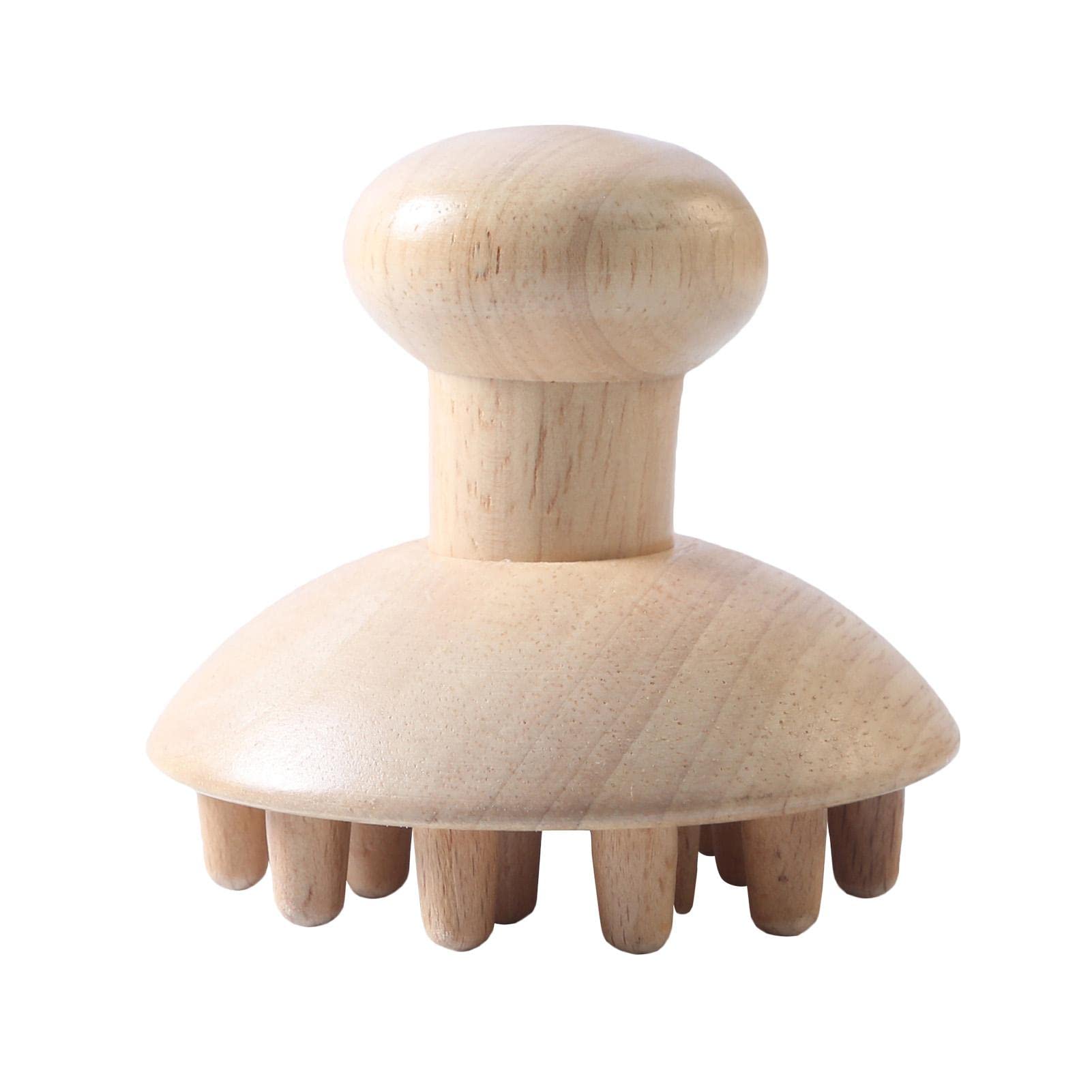 Lingjiong 02 Wooden Mushroom Massager Manual Massage Tools, Mushroom Full Body Wood Massager For Body Shaping, Anti-Cellulite Massage Cup Tools