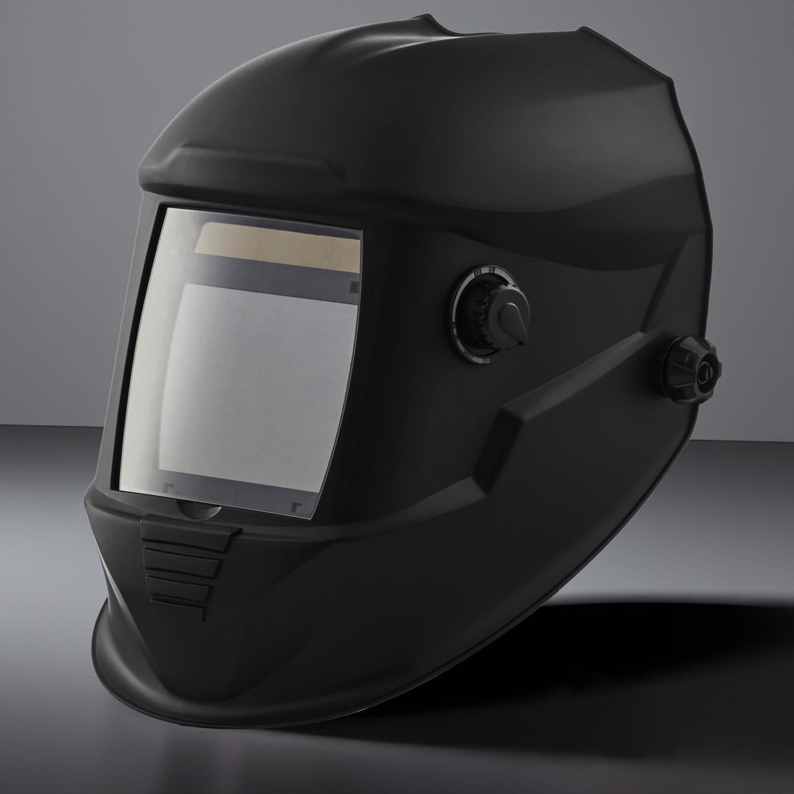 VEVOR Casco per Saldatura Auto-Oscurante, Cappuccio per Saldatura Energia Solare Colori Reali da 100 x 80 mm, 4 Sensori ad Arco, Tonalità 4/5-9/9-13 per Rettifica TIG MIG ARC, Serie METIS