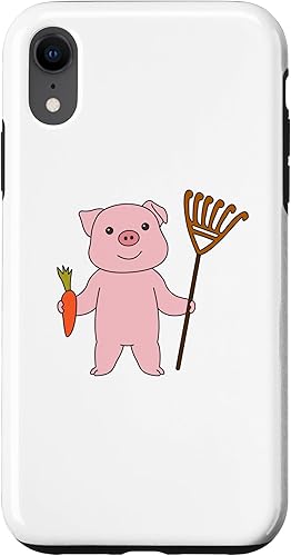 Vista 19 de iPhone 12 mini Pig Doing Garden Work Sow Gardener Case