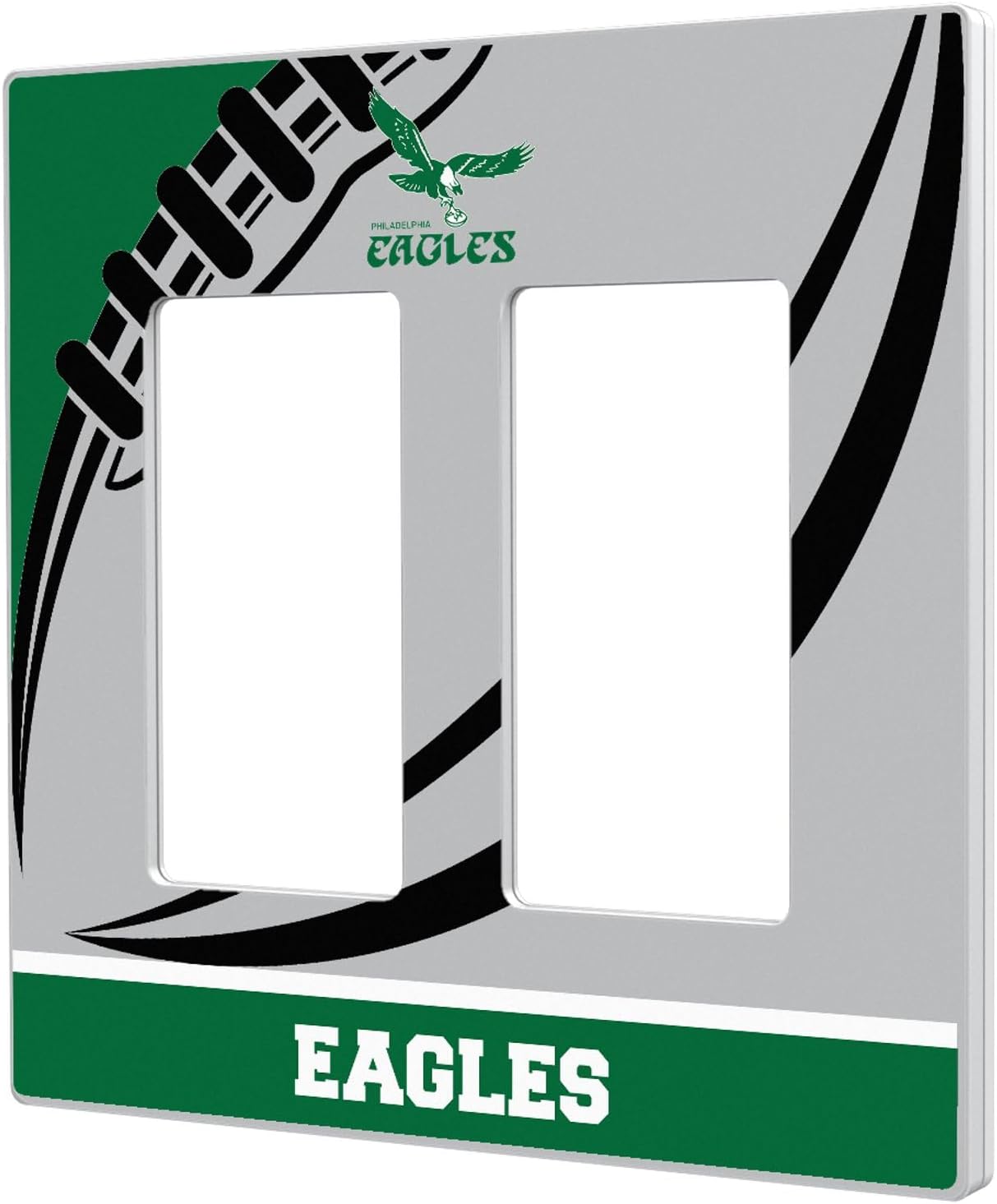 Philadelphia Eagles Passtime Design Double Rocker Lightswitch Plate