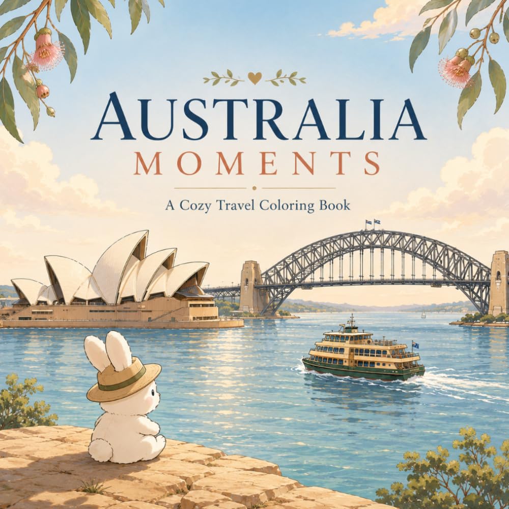 AUSTRALIA MOMENTS: A Cozy Travel Coloring Book