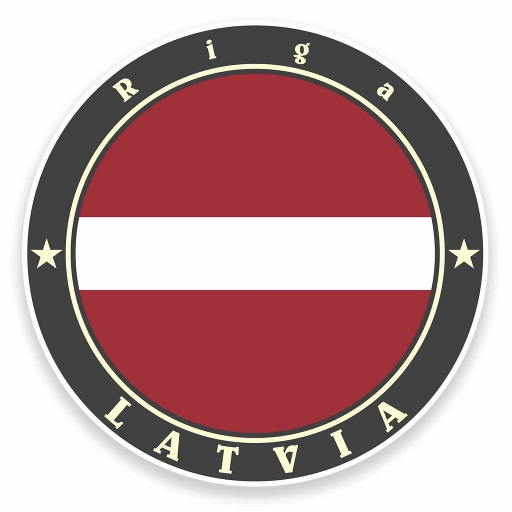 2 x 10cm/100mm Riga Latvia Flag Vinyl Sticker Decal Laptop Car Travel Luggage Label Tag #9498