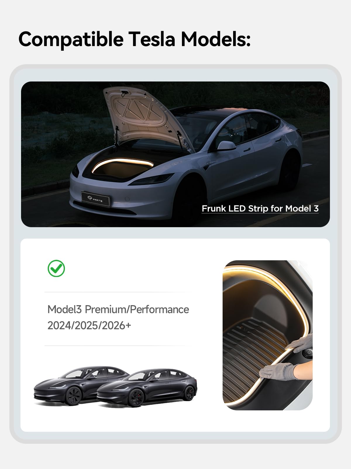 Amazon.co.jp: TPARTS Tesla Model 3 ハイランド LED ライト