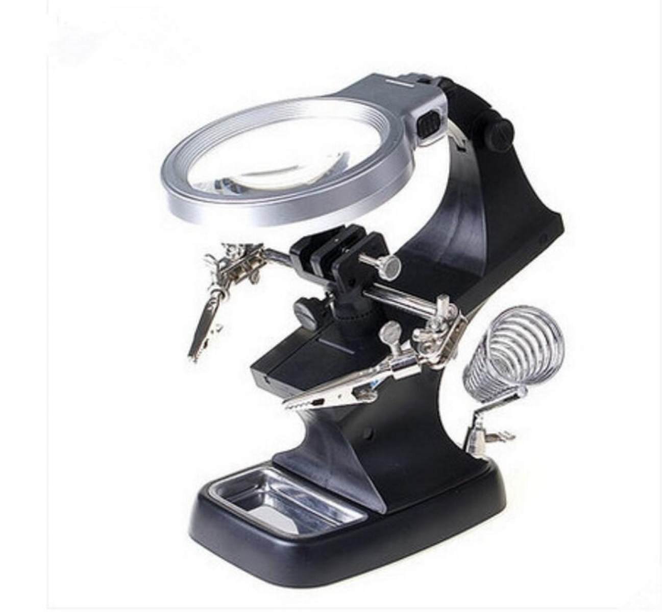 Multi-function LED Lights With Auxiliary Clip Magnifying Glass Repair Magnifying Glass Desktop Magnifying Glass Reading Magnifying Glass