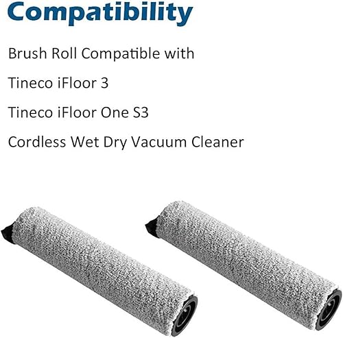 Miniatura 2 de Paquete de 2 cepillos de repuesto compatibles con Tineco IFloor 3Floor One S3 Accesorios para aspiradora inalámbrica en seco y húmedo