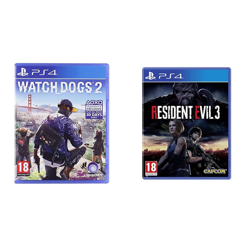 Resident Evil 3 Remake (PS4)+Watch Dogs 2 (PS4)