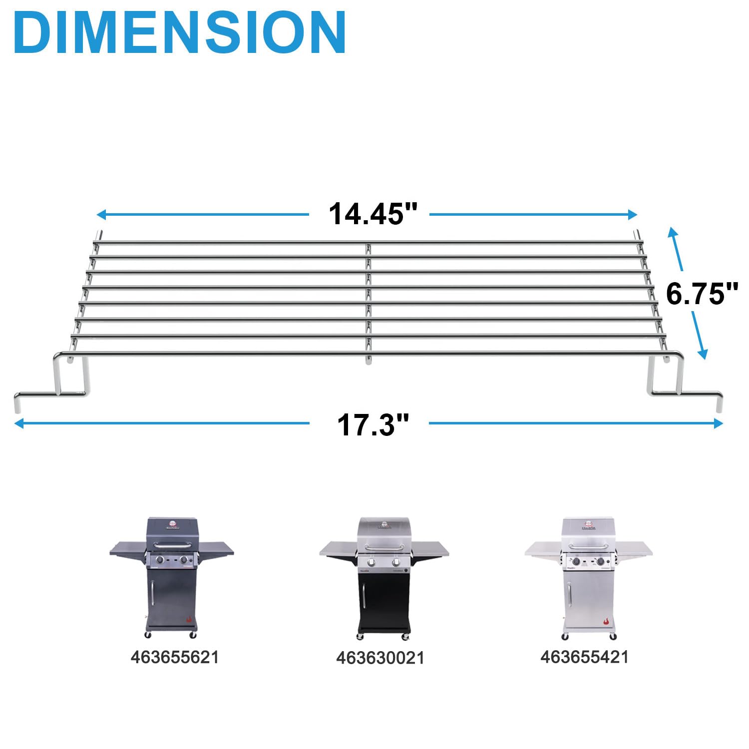 Grill Ersatzteile Set Für Charbroil Performance 2 Brenner – Rost, Heizplatten, Brenner & Zünder Inklusive