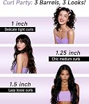 3 in 1 Automatic Curling Iron, Hair Curlers with 3 Curling Barrels (1" - 1.25" - 1.5"), Rotating Curling Iron with 3 Temp, 2-Way Rotation, 10S Fast Heating, Anti-Scald, Dual Voltage, White